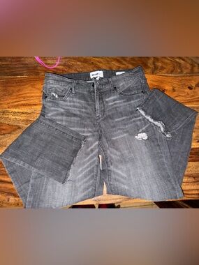 William Rast Distressed Gray Skinny Jeans